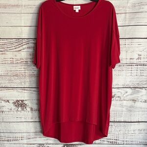 LuLaRoe Vibrant Red Tunic Irma Top